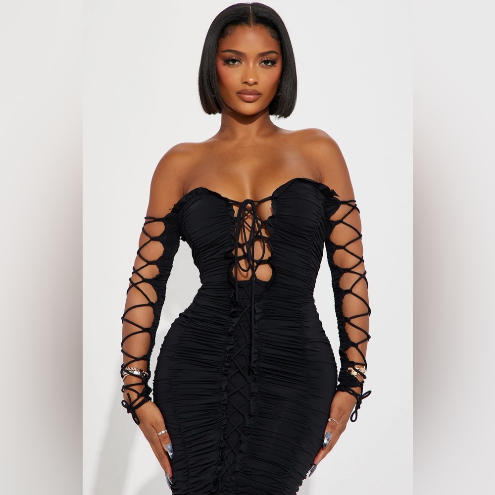 Time To Slay Midi Dress - Fashion Nova